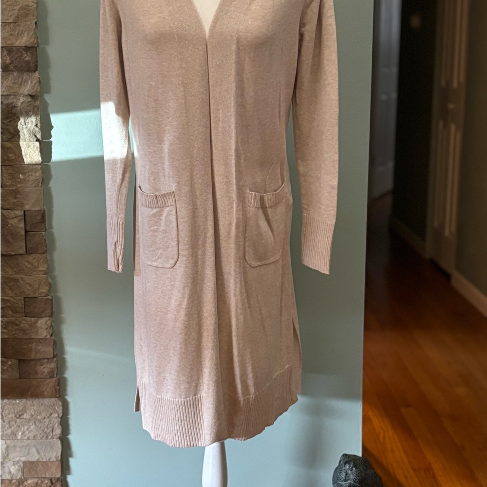 Elegant Cream Cardigan Dress